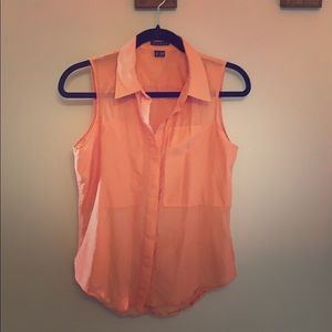 Theory linen sleeveless blouse